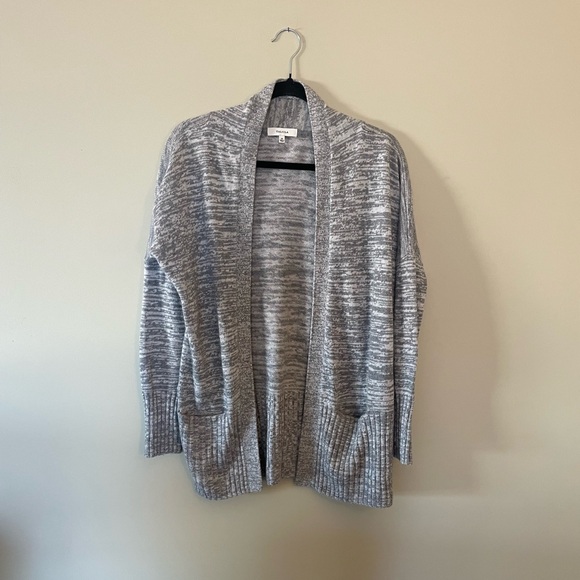 Aritzia Talula Lenox Open Front Cardigan - Heathered Grey - Picture 2 of 6
